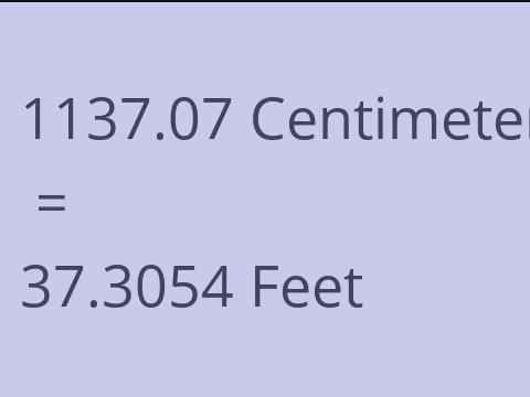 1137.07 CM TO FEET