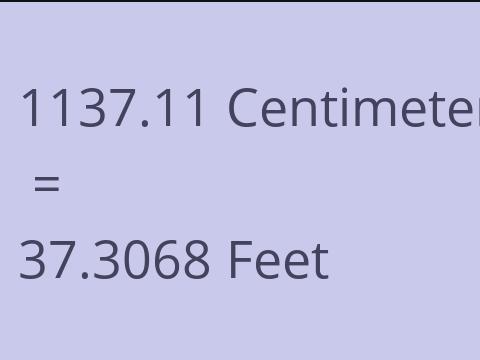 1137.11 CM TO FEET