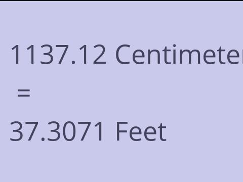 1137.12 CM TO FEET