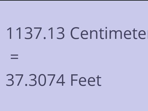 1137.13 CM TO FEET