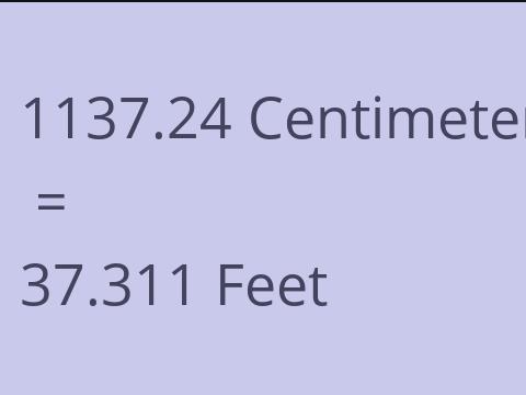 1137.24 CM TO FEET