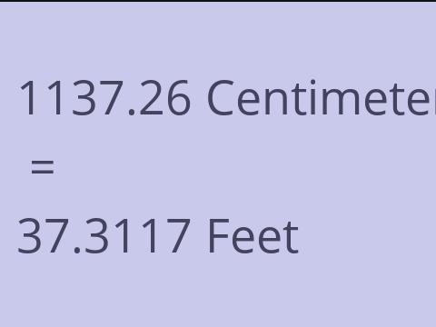 1137.26 CM TO FEET