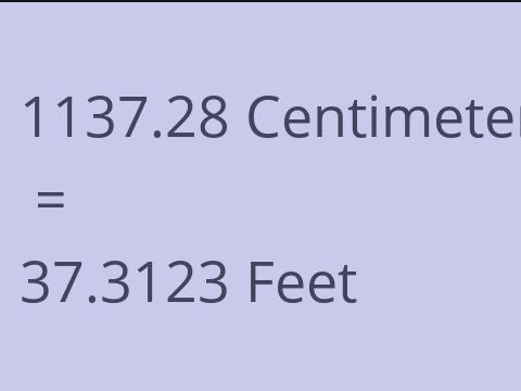 1137.28 CM TO FEET