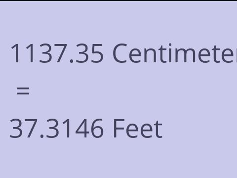 1137.35 CM TO FEET