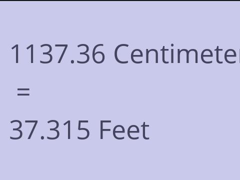 1137.36 CM TO FEET