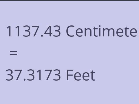 1137.43 CM TO FEET