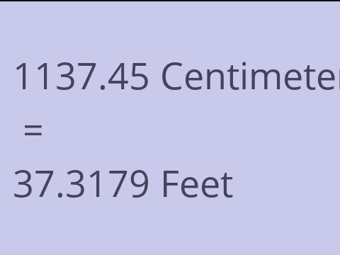 1137.45 CM TO FEET