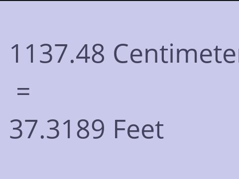 1137.48 CM TO FEET