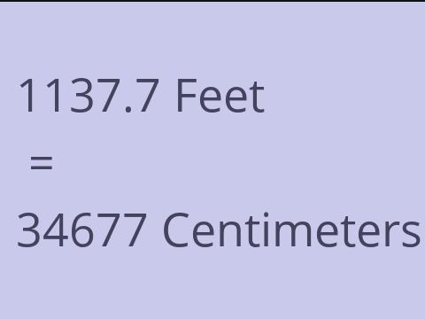 1137.7 FEET TO CM