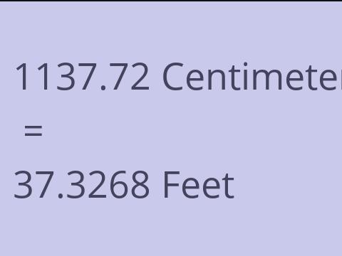 1137.72 CM TO FEET