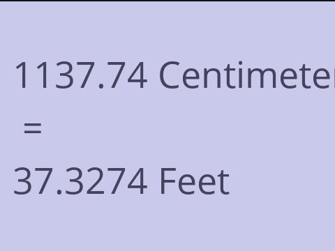 1137.74 CM TO FEET