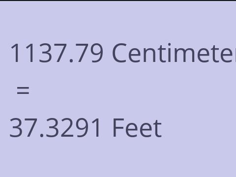 1137.79 CM TO FEET