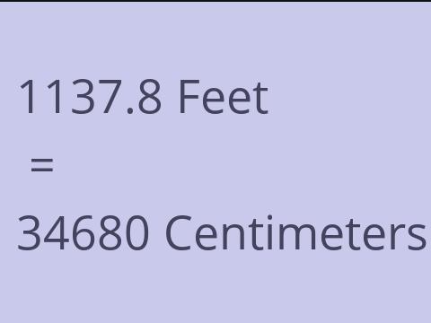 1137.8 FEET TO CM