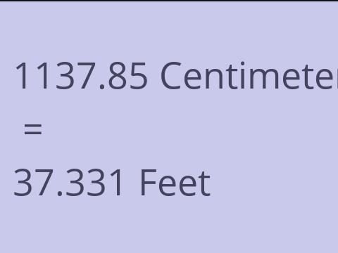 1137.85 CM TO FEET