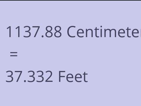 1137.88 CM TO FEET