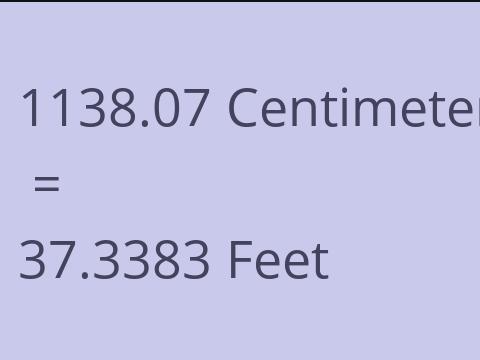 1138.07 CM TO FEET