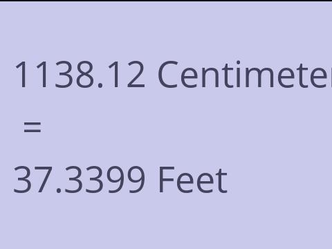 1138.12 CM TO FEET