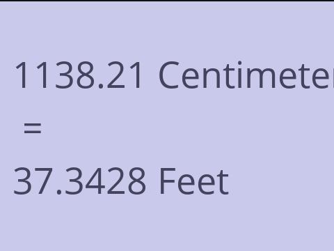 1138.21 CM TO FEET