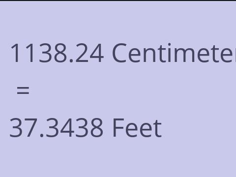 1138.24 CM TO FEET