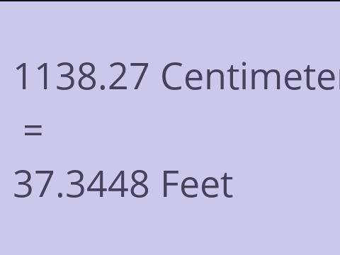 1138.27 CM TO FEET