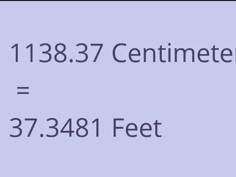 1138.37 CM TO FEET