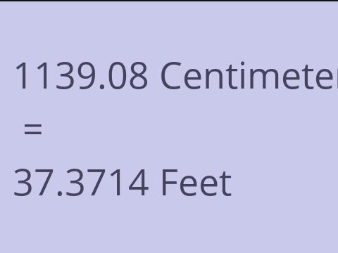 1139.08 CM TO FEET