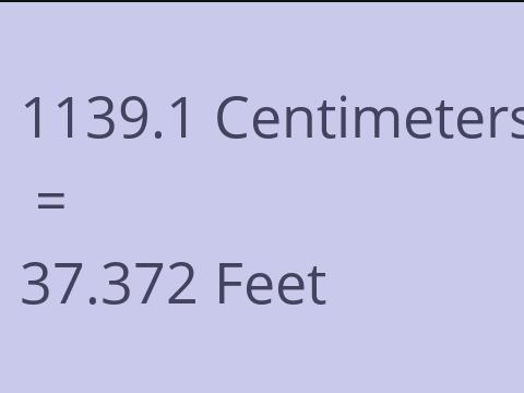 1139.1 CM TO FEET