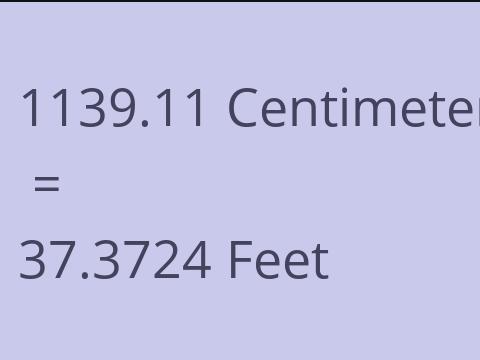 1139.11 CM TO FEET