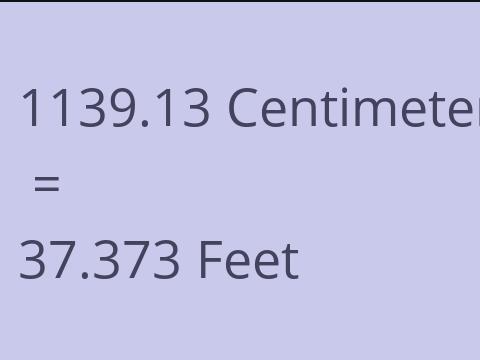 1139.13 CM TO FEET