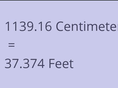 1139.16 CM TO FEET