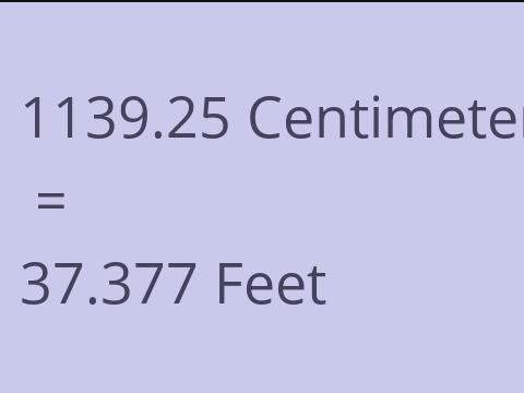 1139.25 CM TO FEET