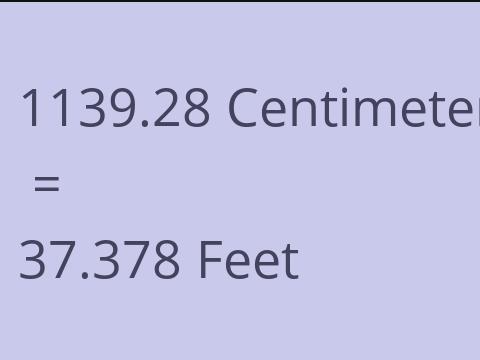 1139.28 CM TO FEET