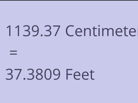 1139.37 CM TO FEET