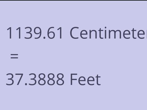 1139.61 CM TO FEET