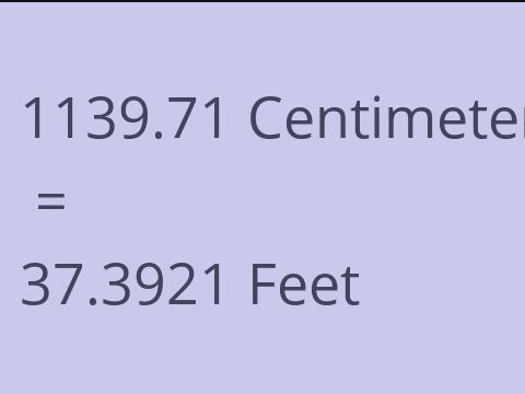 1139.71 CM TO FEET