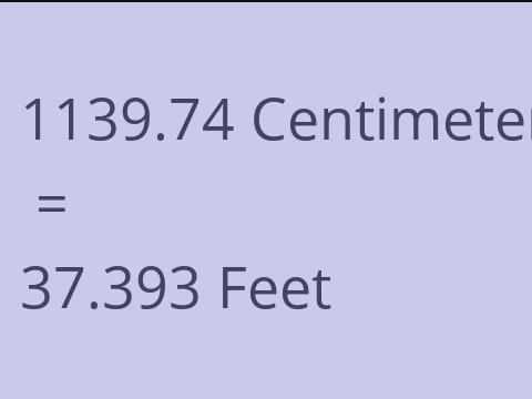 1139.74 CM TO FEET