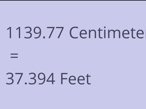 1139.77 CM TO FEET