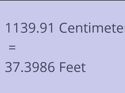 1139.91 CM TO FEET