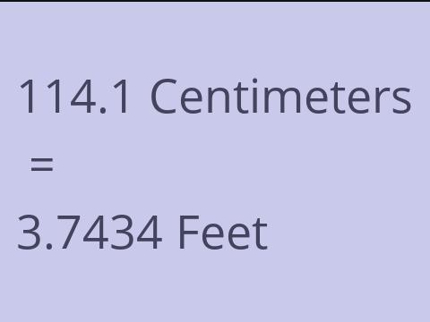 114.1 CM TO FEET