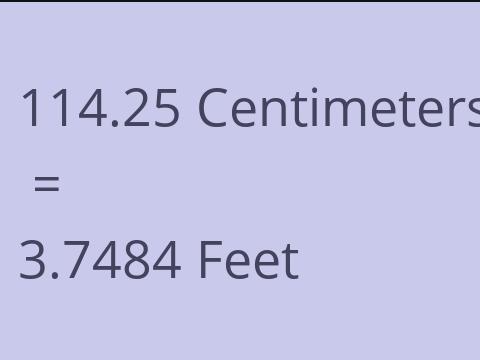 114.25 CM TO FEET