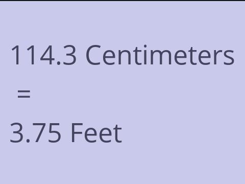 114.3 CM TO FEET