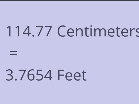 114.77 CM TO FEET