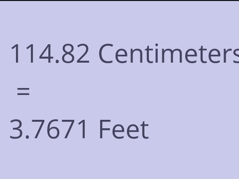 114.82 CM TO FEET