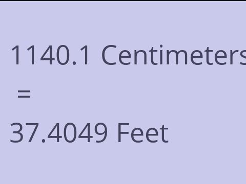 1140.1 CM TO FEET