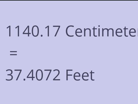 1140.17 CM TO FEET