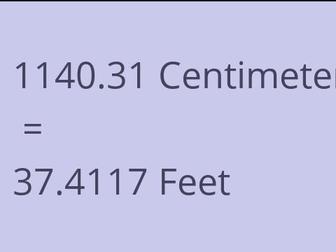 1140.31 CM TO FEET