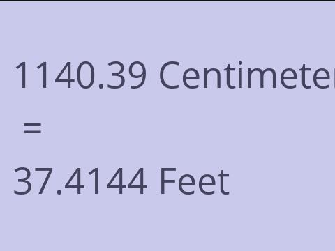 1140.39 CM TO FEET