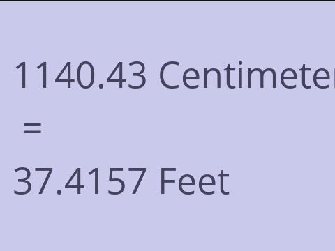 1140.43 CM TO FEET