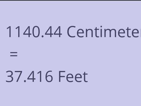 1140.44 CM TO FEET