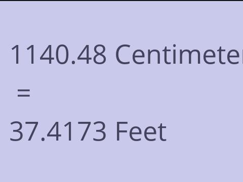 1140.48 CM TO FEET